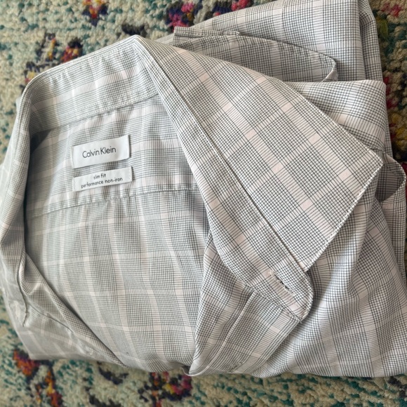 Calvin Klein Slim Fit Perfirmance Non Iron shirt- size 17 34/35 - Picture 7 of 7